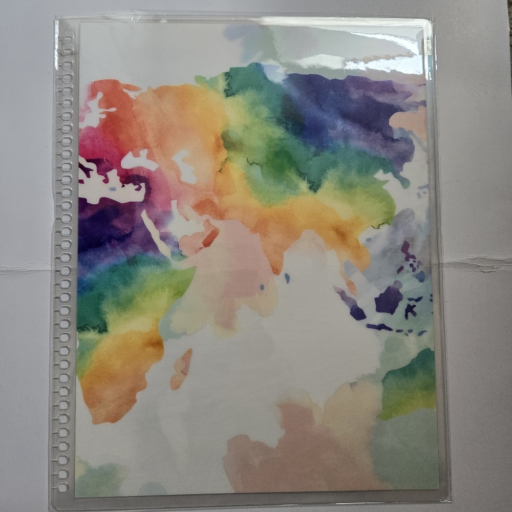 New Erin Condren Life Planner Watercolor World Interchangeable Cover